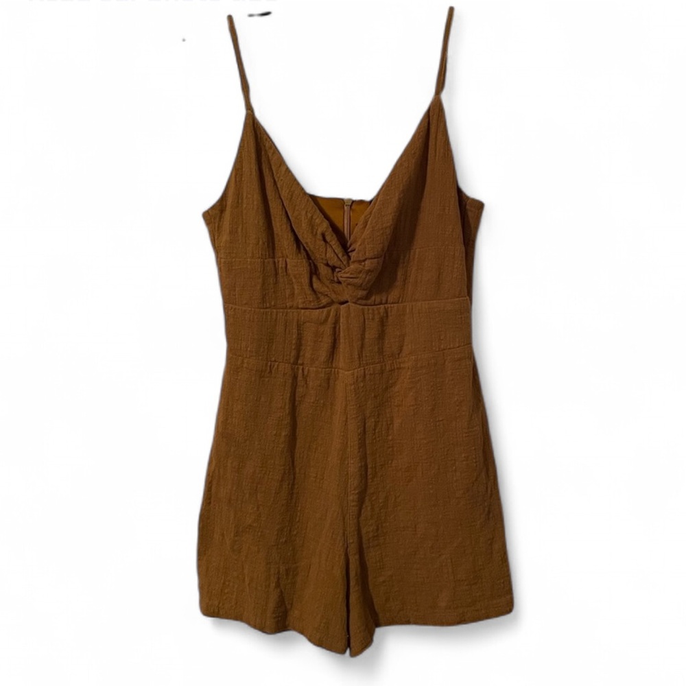 Dynamite Romper short summer yellow size Small linen
